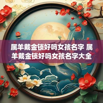 属羊戴金锁好吗女孩名字 属羊戴金锁好吗女孩名字大全
