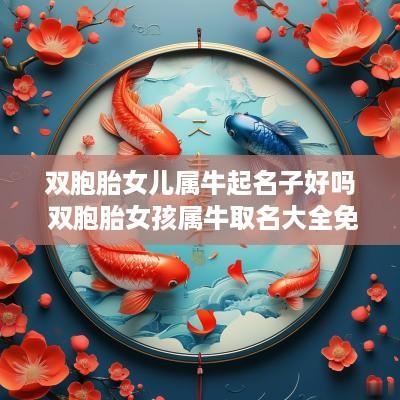 双胞胎女儿属牛起名子好吗 双胞胎女孩属牛取名大全免费