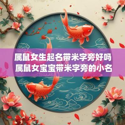 属鼠女生起名带米字旁好吗 属鼠女宝宝带米字旁的小名