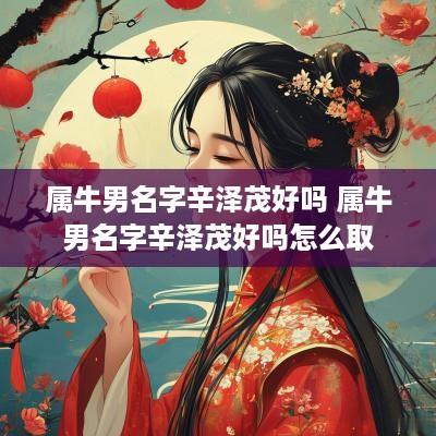 属牛男名字辛泽茂好吗 属牛男名字辛泽茂好吗怎么取
