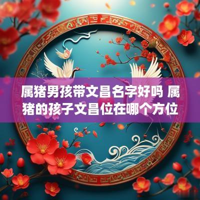 属猪男孩带文昌名字好吗 属猪的孩子文昌位在哪个方位