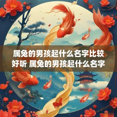 属兔的男孩起什么名字比较好听 属兔的男孩起什么名字最好