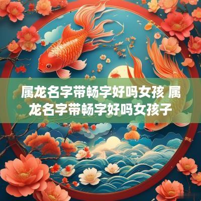 属龙名字带畅字好吗女孩 属龙名字带畅字好吗女孩子