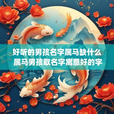 好听的男孩名字属马缺什么 属马男孩取名字寓意好的字