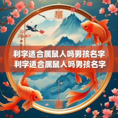利字适合属鼠人吗男孩名字 利字适合属鼠人吗男孩名字怎么取