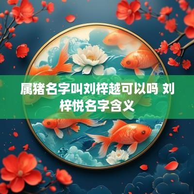 属猪名字叫刘梓越可以吗 刘梓悦名字含义