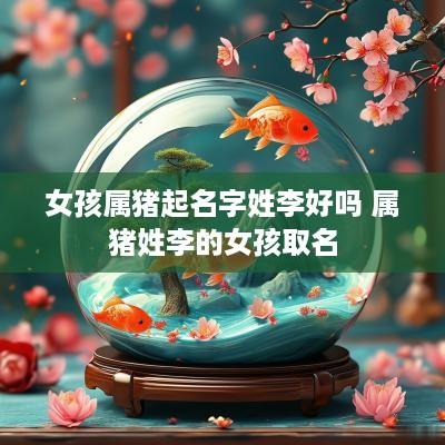 女孩属猪起名字姓李好吗 属猪姓李的女孩取名