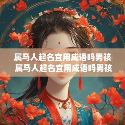 属马人起名宜用成语吗男孩 属马人起名宜用成语吗男孩子