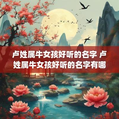 卢姓属牛女孩好听的名字 卢姓属牛女孩好听的名字有哪些