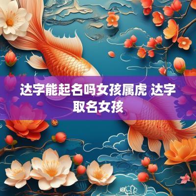 达字能起名吗女孩属虎 达字取名女孩 达字能起名吗女孩属虎 达字取名女孩
