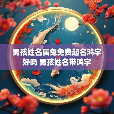 男孩姓名属兔免费起名鸿字好吗 男孩姓名带鸿字