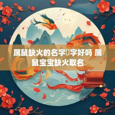 属鼠缺火的名字玥字好吗 属鼠宝宝缺火取名