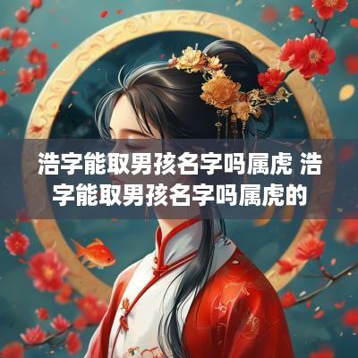 浩字能取男孩名字吗属虎 浩字能取男孩名字吗属虎的