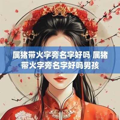 属猪带火字旁名字好吗 属猪带火字旁名字好吗男孩