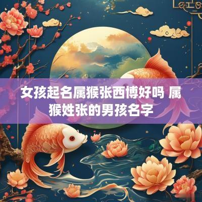 女孩起名属猴张西博好吗 属猴姓张的男孩名字