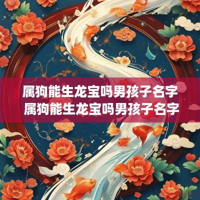 属狗能生龙宝吗男孩子名字 属狗能生龙宝吗男孩子名字大全