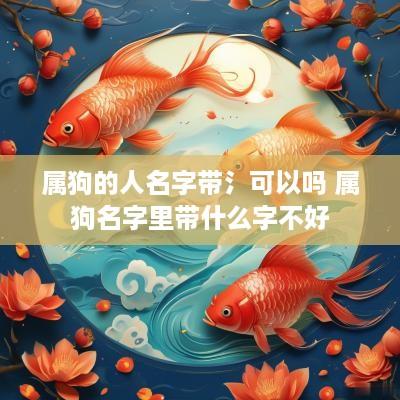 属狗的人名字带氵可以吗 属狗名字里带什么字不好