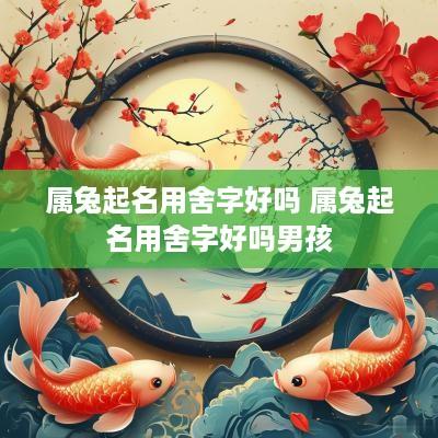 属兔起名用舍字好吗 属兔起名用舍字好吗男孩