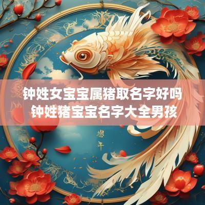 钟姓女宝宝属猪取名字好吗 钟姓猪宝宝名字大全男孩