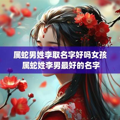 属蛇男姓李取名字好吗女孩 属蛇姓李男最好的名字