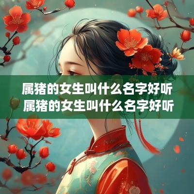 属猪的女生叫什么名字好听 属猪的女生叫什么名字好听点