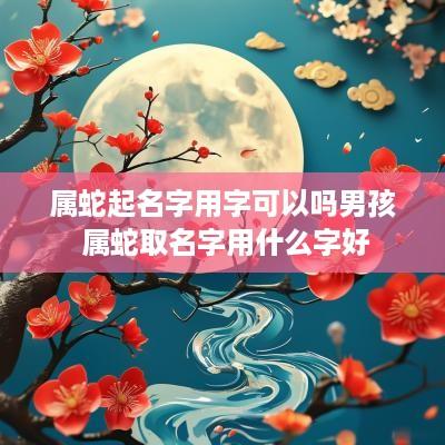 属蛇起名字用字可以吗男孩 属蛇取名字用什么字好