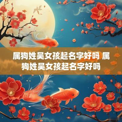 属狗姓吴女孩起名字好吗 属狗姓吴女孩起名字好吗