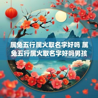 属兔五行属火取名字好吗 属兔五行属火取名字好吗男孩