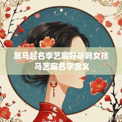 属马起名李艺宸好听吗女孩 马艺宸名字含义