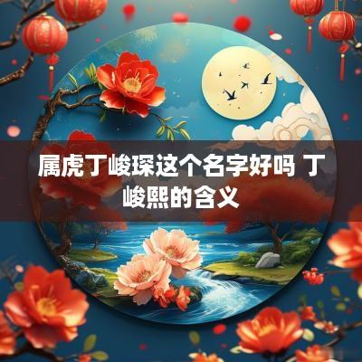 属虎丁峻琛这个名字好吗 丁峻熙的含义