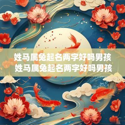 姓马属兔起名两字好吗男孩 姓马属兔起名两字好吗男孩子