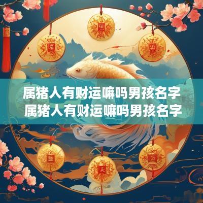 属猪人有财运嘛吗男孩名字 属猪人有财运嘛吗男孩名字叫什么