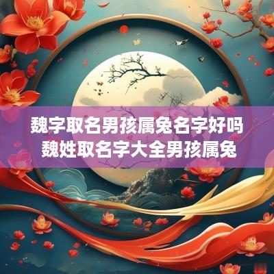 魏字取名男孩属兔名字好吗 魏姓取名字大全男孩属兔