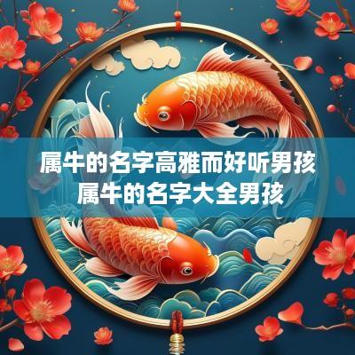 属牛的名字高雅而好听男孩 属牛的名字大全男孩