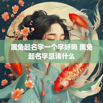 属兔起名字一个字好吗 属兔起名字忌讳什么