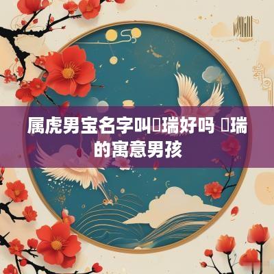 属虎男宝名字叫璟瑞好吗 璟瑞的寓意男孩