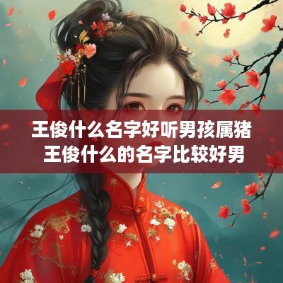 王俊什么名字好听男孩属猪 王俊什么的名字比较好男