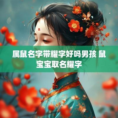 属鼠名字带耀字好吗男孩 鼠宝宝取名耀字