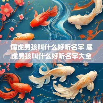 属虎男孩叫什么好听名字 属虎男孩叫什么好听名字大全