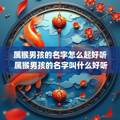 属猴男孩的名字怎么起好听 属猴男孩的名字叫什么好听