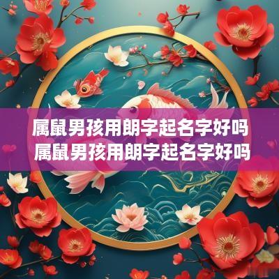 属鼠男孩用朗字起名字好吗 属鼠男孩用朗字起名字好吗怎么样
