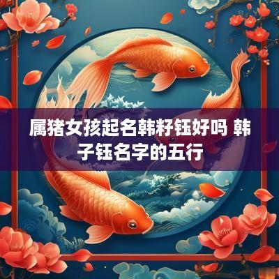 属猪女孩起名韩籽钰好吗 韩子钰名字的五行