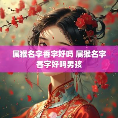 属猴名字香字好吗 属猴名字香字好吗男孩