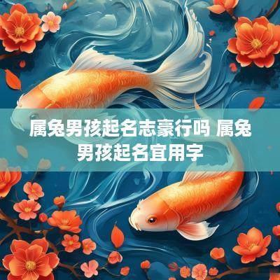 属兔男孩起名志豪行吗 属兔男孩起名宜用字