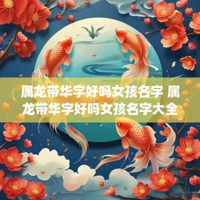 属龙带华字好吗女孩名字 属龙带华字好吗女孩名字大全