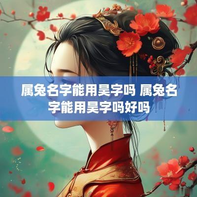属兔名字能用昊字吗 属兔名字能用昊字吗好吗