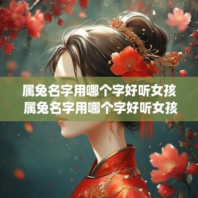 属兔名字用哪个字好听女孩 属兔名字用哪个字好听女孩子