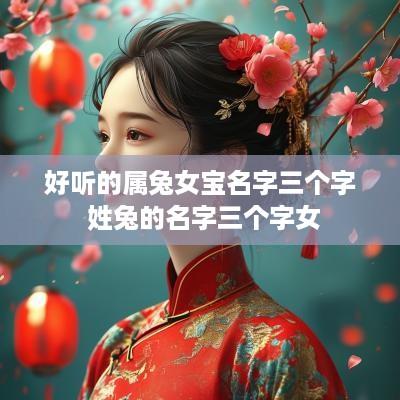 好听的属兔女宝名字三个字 姓兔的名字三个字女