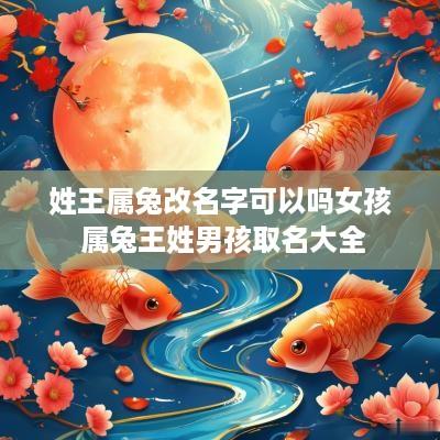 姓王属兔改名字可以吗女孩 属兔王姓男孩取名大全