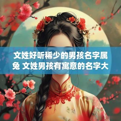 文姓好听稀少的男孩名字属兔 文姓男孩有寓意的名字大全